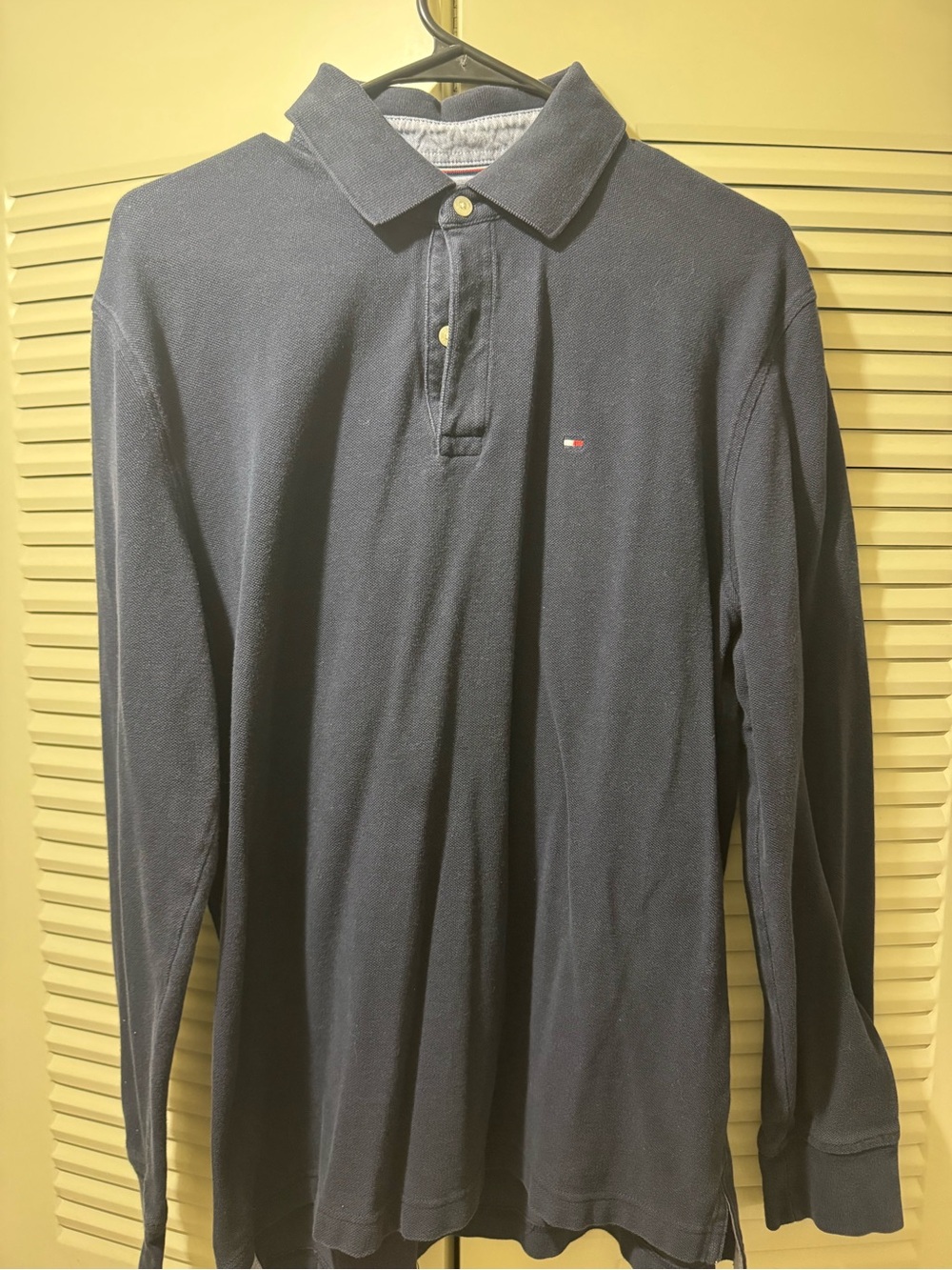 Tommy Hilfiger Long-Sleeve Navy Polo